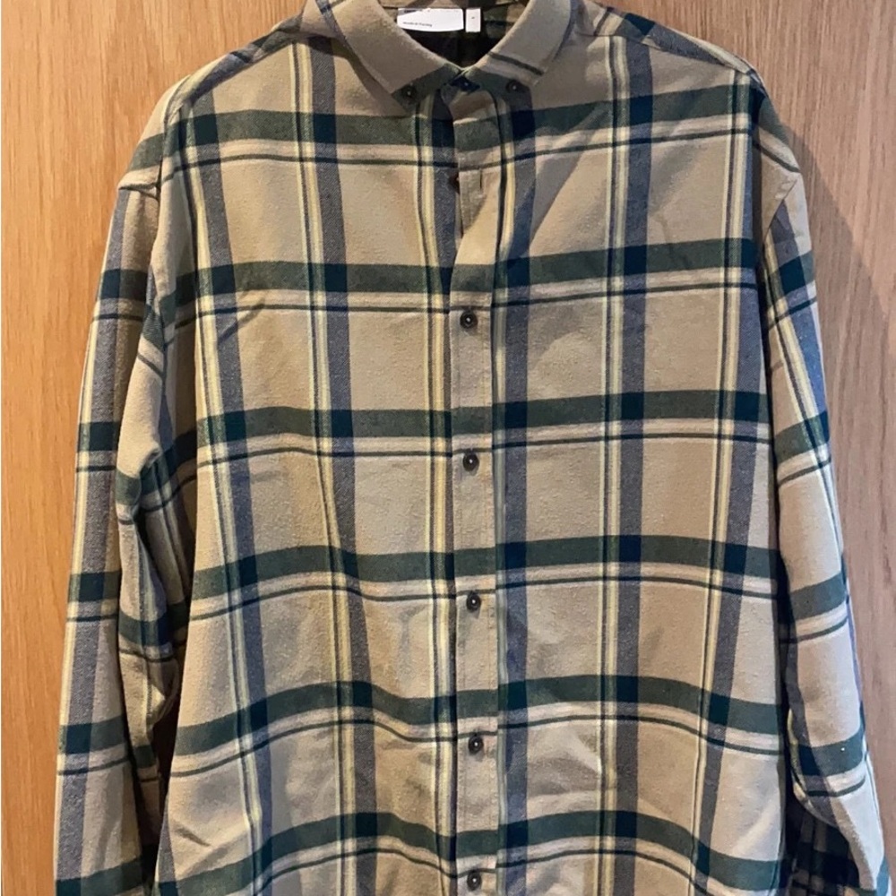 Plaid Button-Up Men's Jacket